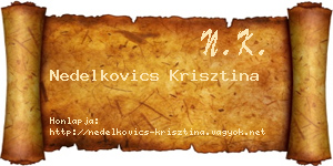 Nedelkovics Krisztina névjegykártya