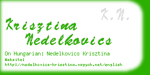 krisztina nedelkovics business card